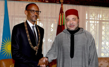 Le Roi Mohammed VI et le Président rwandais, Paul Kagamé, lors de la visite de ce dernier à Rabat en juin 2016.