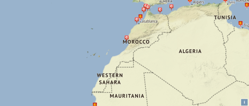 Cartes Carte mondiale géante internationale - Maroc